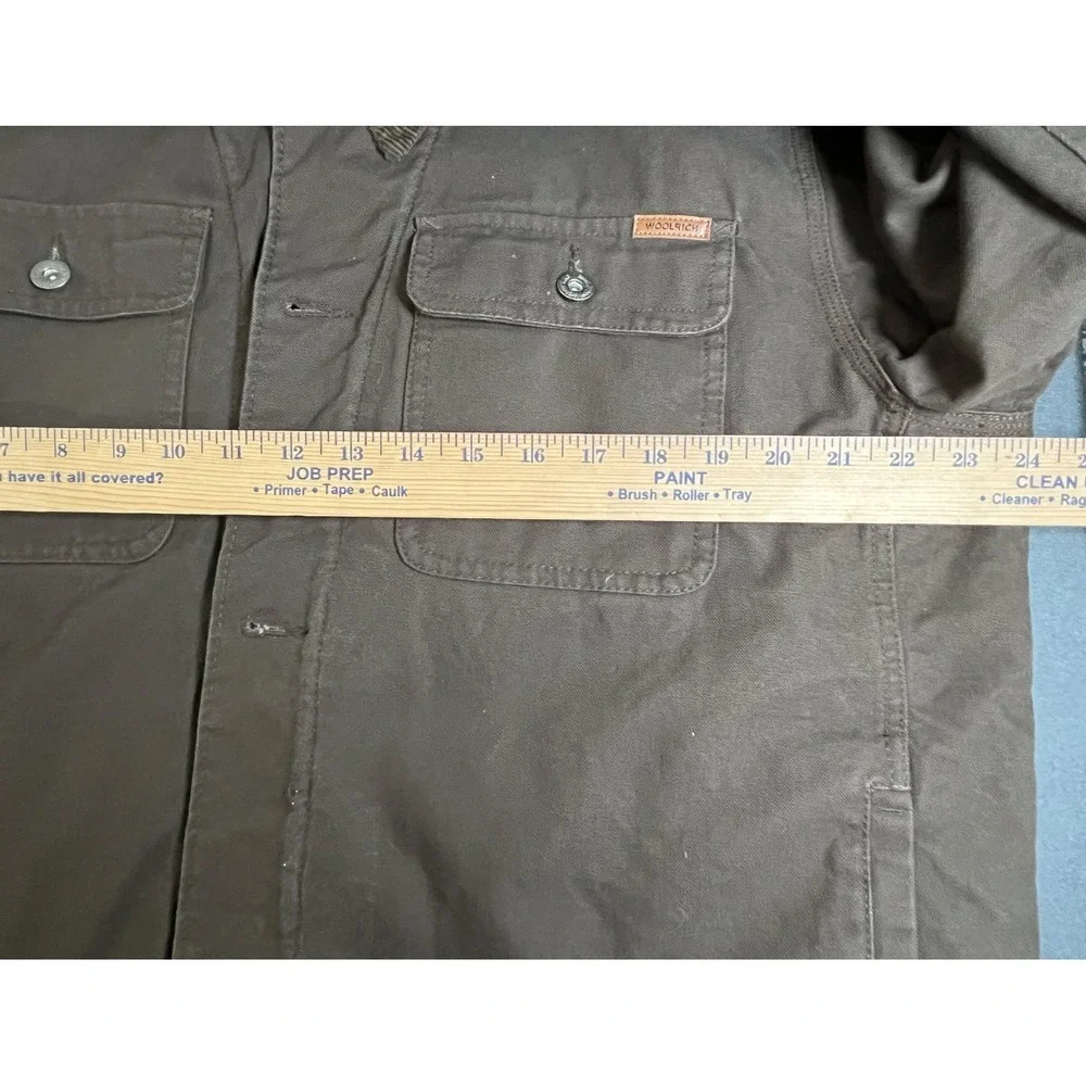 Woolrich Brown Canvas Sherpa‎ Lined Chore Rancher Barn Coat Mens Large